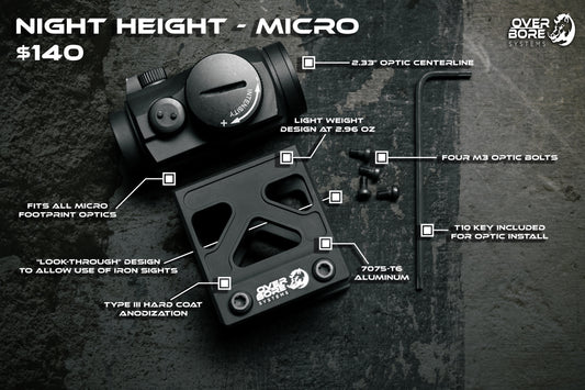 Overbore Systems Night Height Micro Optic Riser